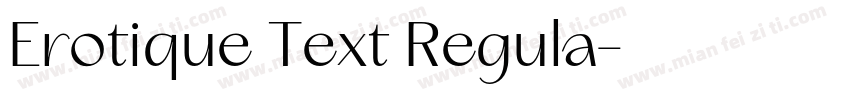 Erotique Text Regula字体转换